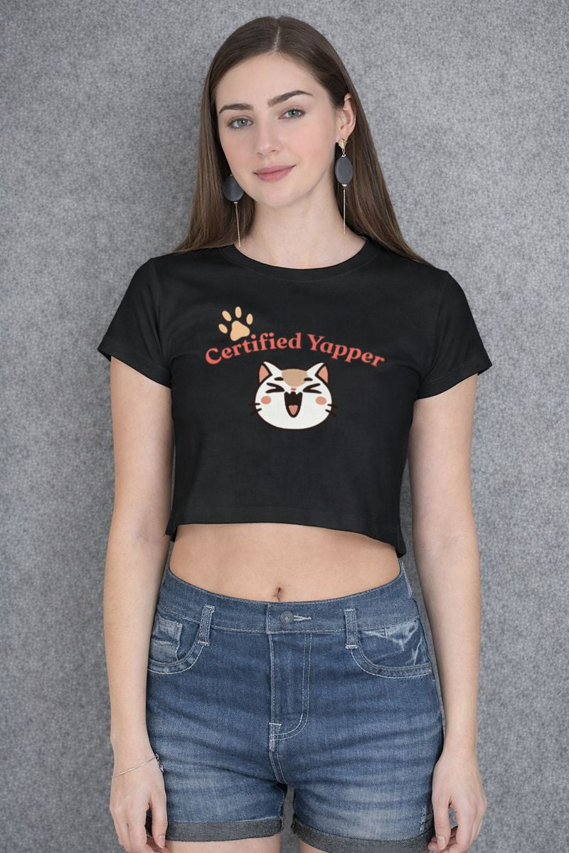 Certified Yapper Graphic Crop Top