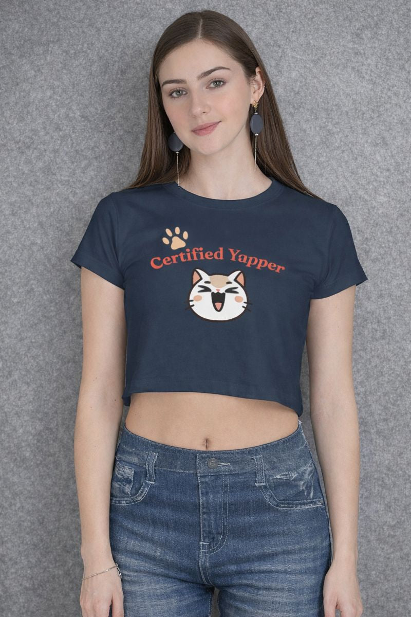 Certified Yapper Graphic Crop Top