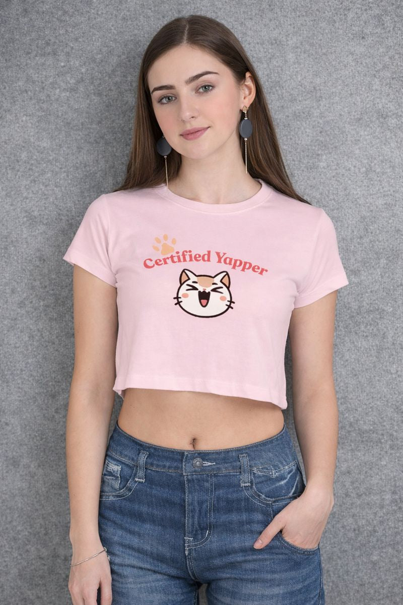 Certified Yapper Graphic Crop Top
