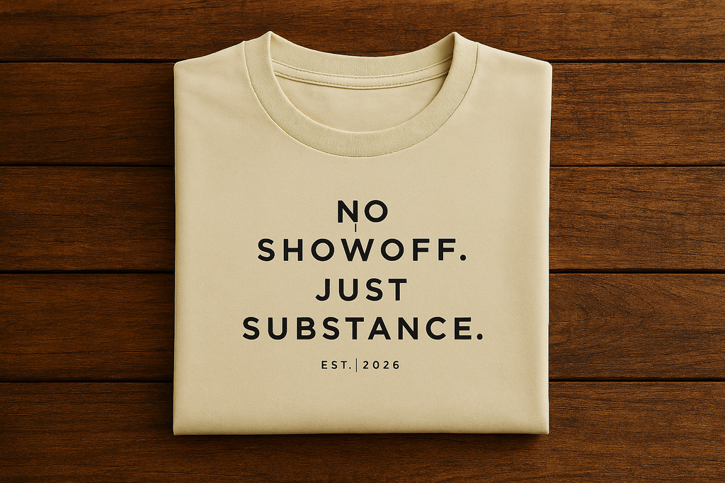 Unisex No Showoff Just Substance Oversized Tee