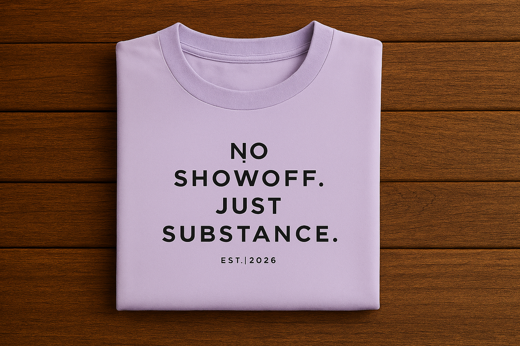 Unisex No Showoff Just Substance Oversized Tee