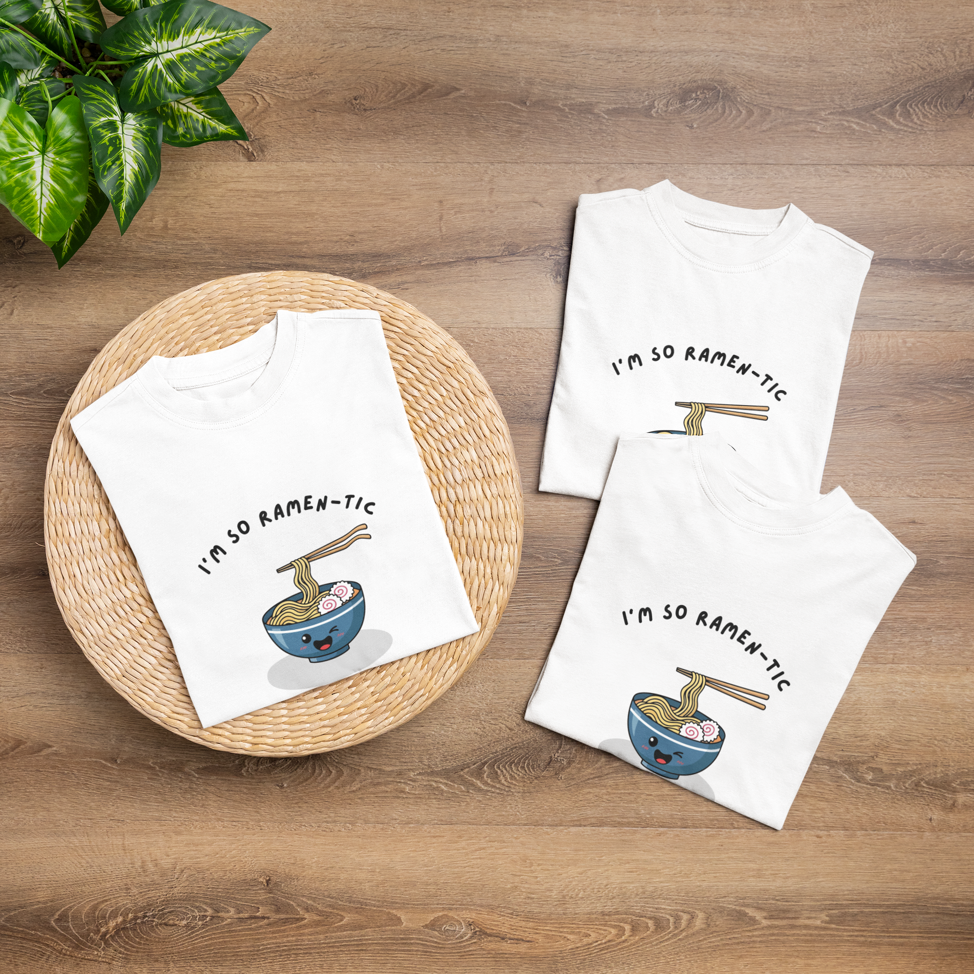 I’m So Ramen-tic Unisex Oversized T-Shirt – Cute Ramen Graphic Tee (Light colours)